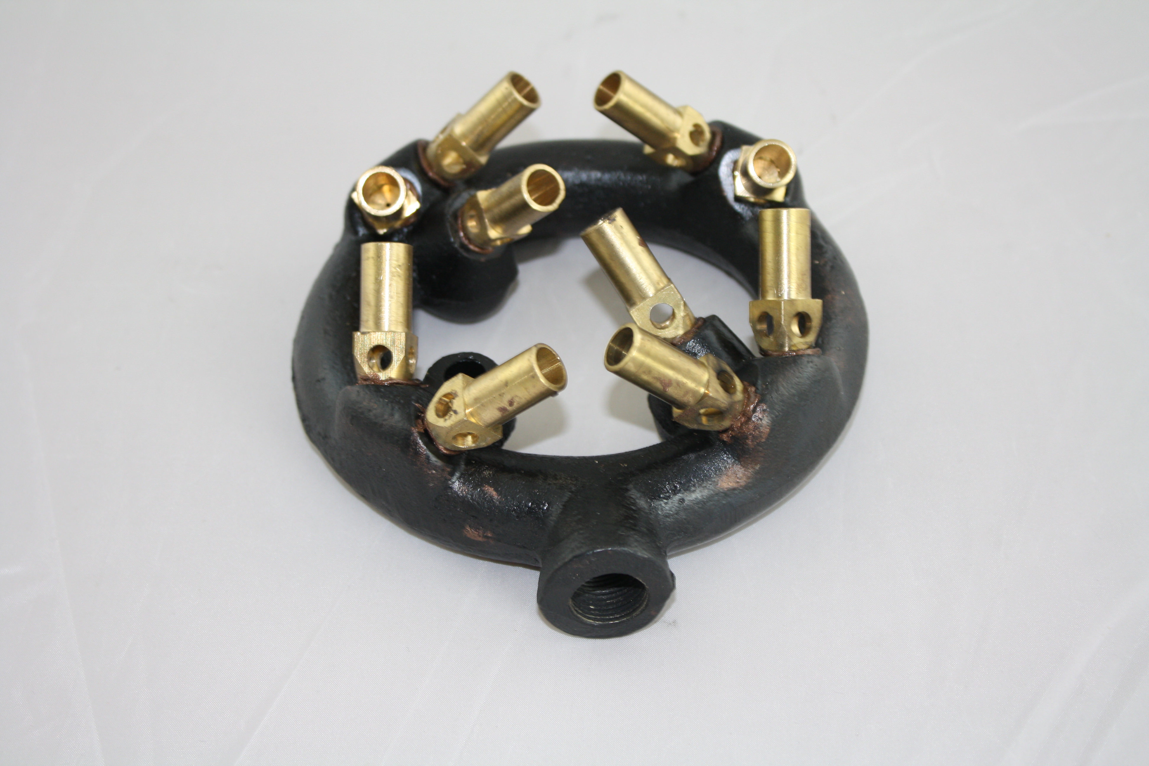 Jet Burner Natural Gas 10 Tips 3/8" Pipe Round Shape Up to 80,000 BTU/HR 
