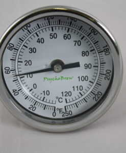 Thermometer 0°-250°F 2.5" Length Rear Mount-0