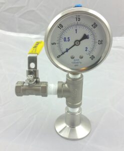 Pressure Gauge 0-30 PSI Bottom Mount -0